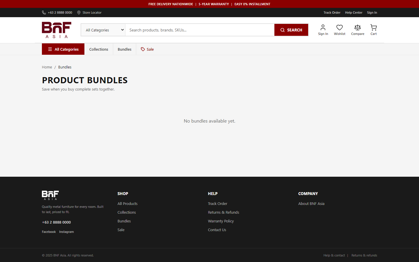Storefront bundles page