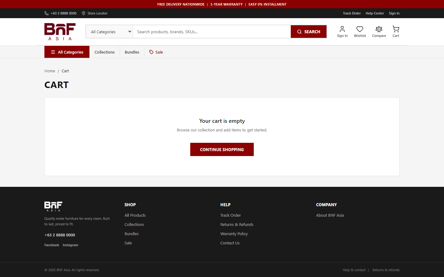 Checkout page with contact, fulfillment, and payment sections